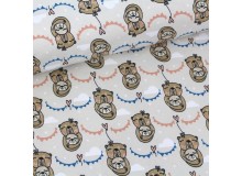 Designerstoff Biojersey Endless Love - beige